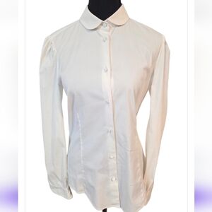 Red Valentino Peter Pan collar cotton poplin blouse Sz 44/8